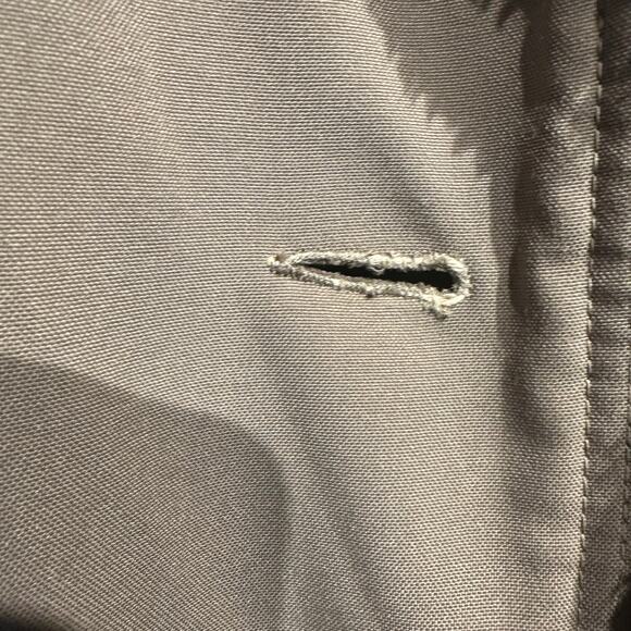 La Sport Large Vintage Ladies Jacket 60's Khaki Black Faux Fur Removable Hood - Picture 12 of 14